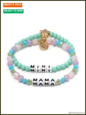 Little Words Project Mama and Mini Bracelet Set, The Original Word Bracelet,